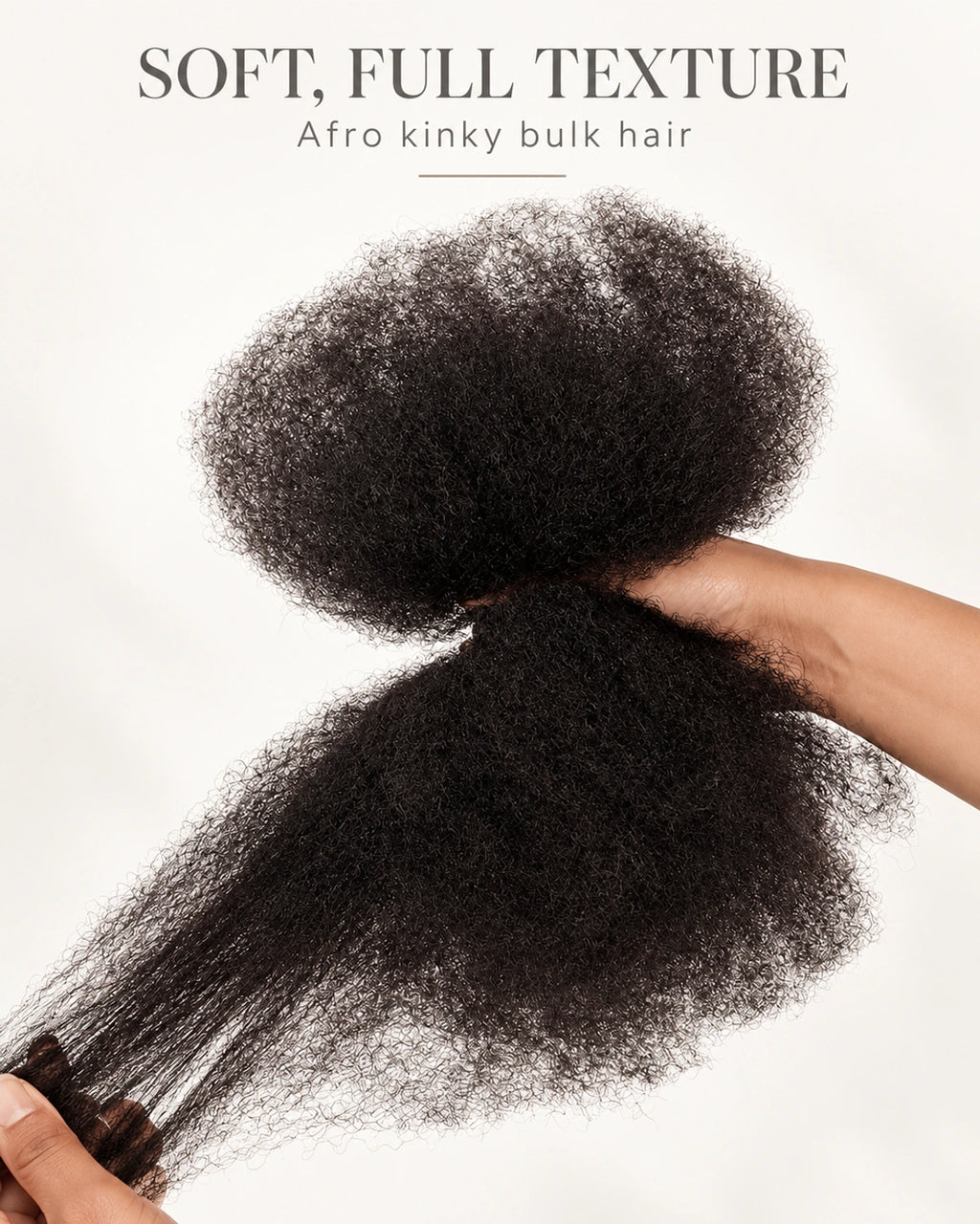 Natural Black Afro kinky Bulk Hair Extensions For Braiding Dreadlock Human Hair