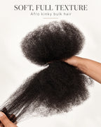 Natural Black Afro kinky Bulk Hair Extensions For Braiding Dreadlock Human Hair