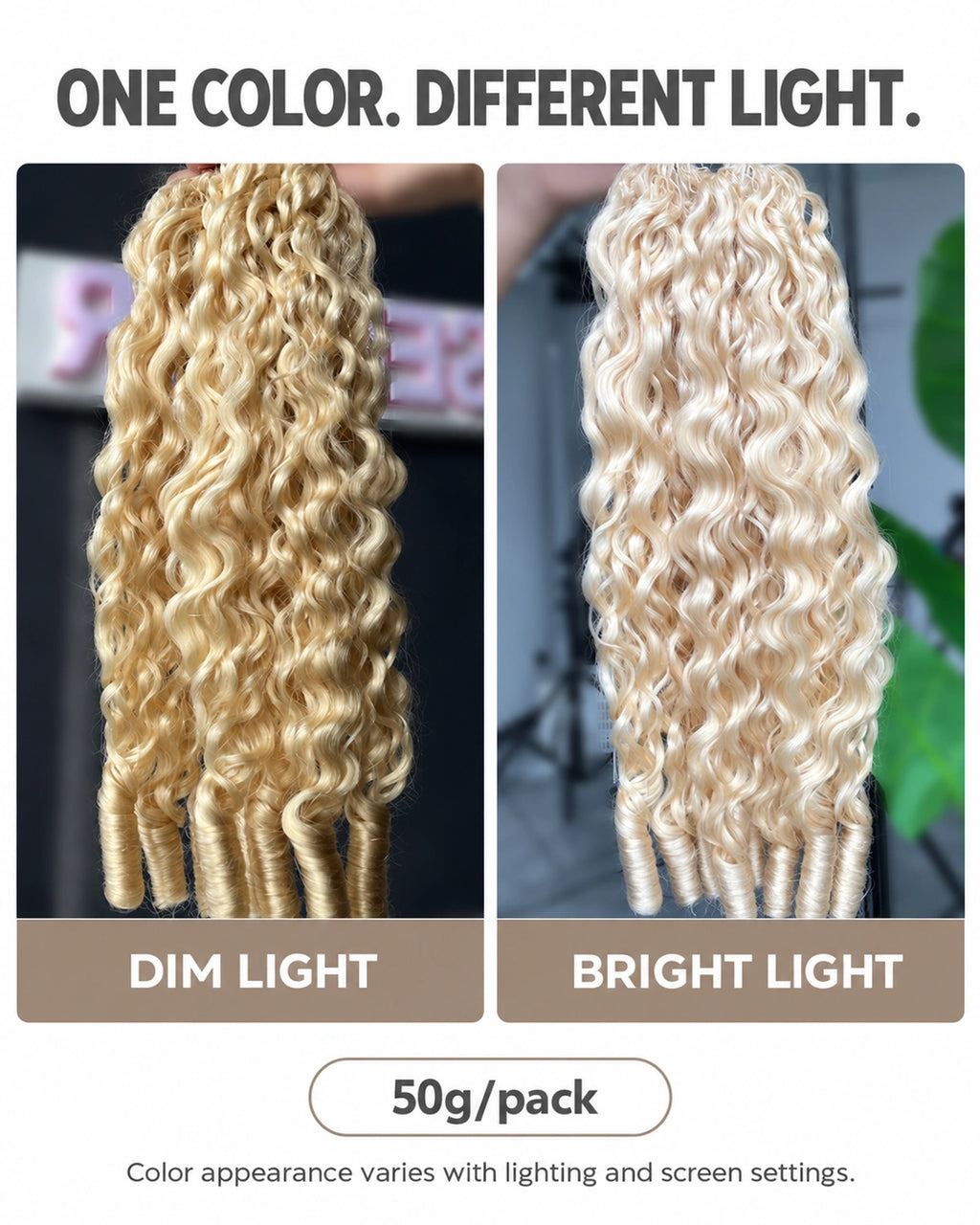 #613 Blonde Burmese Curly Crochet Human Hair Premium Plush Texture for Time-Saving Boho Braids
