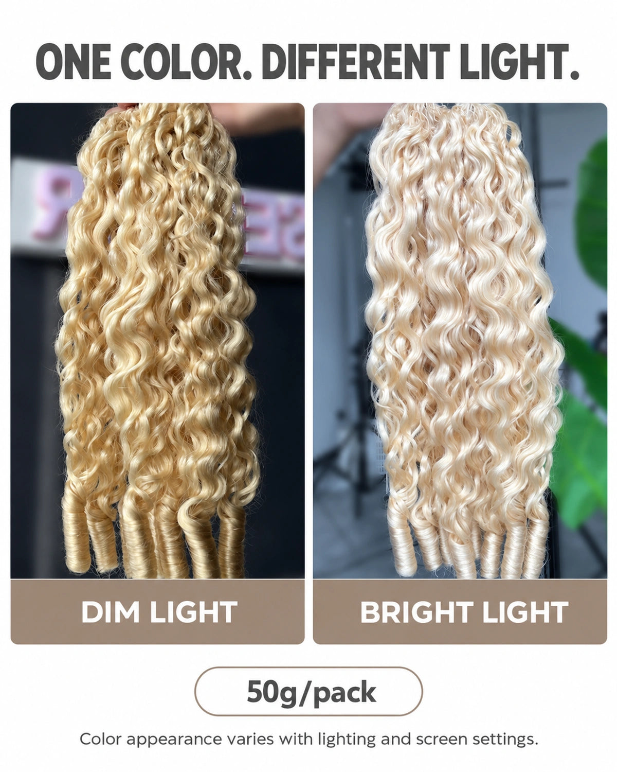 #613 Blonde Burmese Curly Crochet Human Hair Premium Plush Texture for Time-Saving Boho Braids