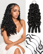 Burmese Curly Crochet Human Hair Designed for Miracle Knots Boho Braids Plush Texture Time-Saving Wear