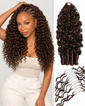 #4 Burmese Curly Crochet Human Hair for Boho Braids Miracle Knots Friendly Plush Texture Time-Saving Wear