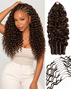 #4 Burmese Curly Crochet Human Hair for Boho Braids Miracle Knots Friendly Plush Texture Time-Saving Wear