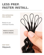 Deep Wave Crochet Human Hair, Miracle Knots Friendly for Boho Braids – Defined Curls Time-Saving Setup