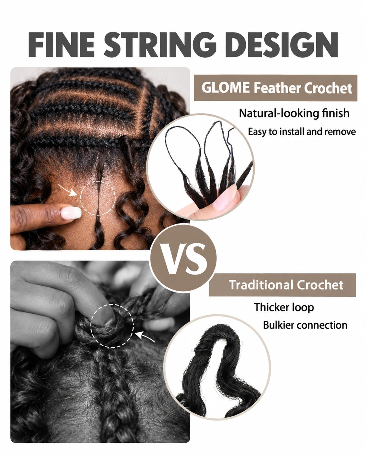 Burmese Curly Crochet Human Hair Designed for Miracle Knots Boho Braids Plush Texture Time-Saving Wear