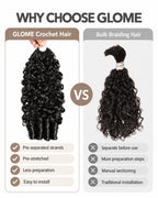Burmese Curly Crochet Human Hair Designed for Miracle Knots Boho Braids Plush Texture Time-Saving Wear
