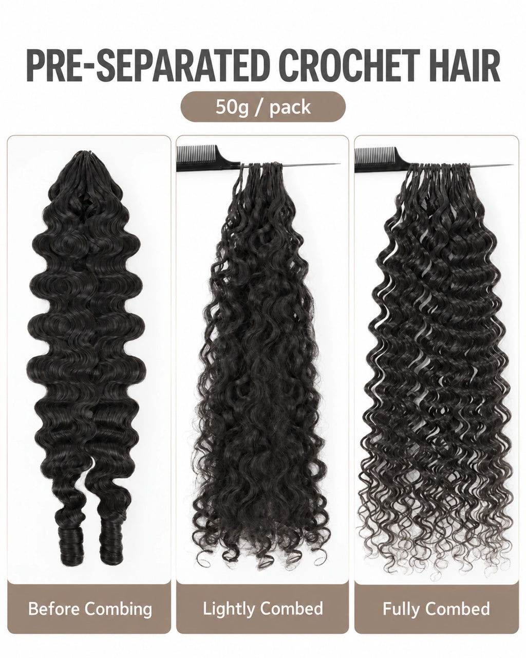 Burmese Curly Crochet Human Hair Designed for Miracle Knots Boho Braids Plush Texture Time-Saving Wear
