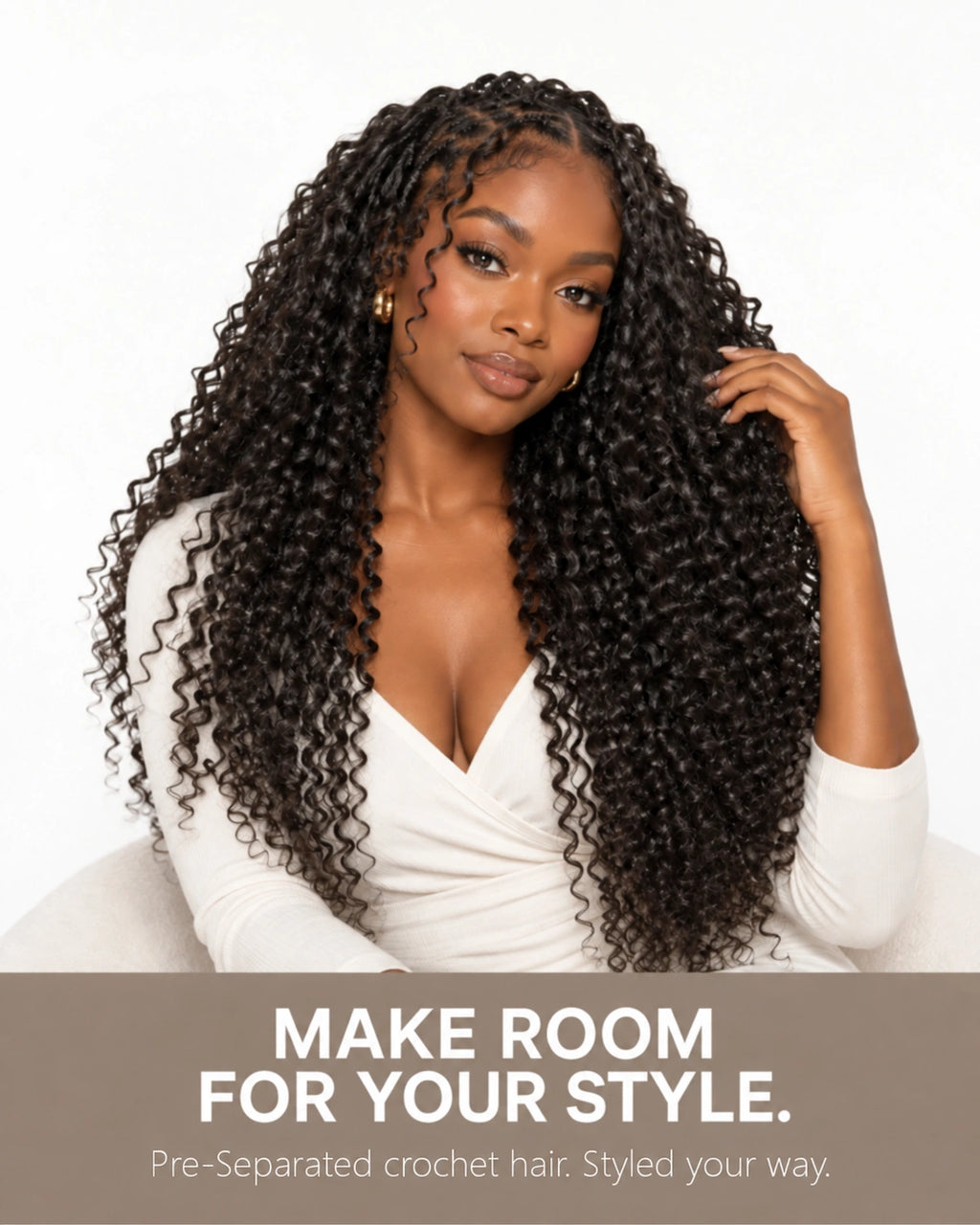 Water Wave Crochet Human Hair for Boho Braids with Miracle Knots – Soft Waves Time-Saving Install