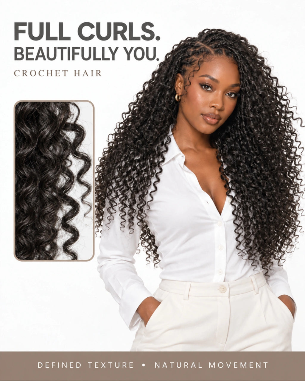 Water Wave Crochet Human Hair for Boho Braids with Miracle Knots – Soft Waves Time-Saving Install