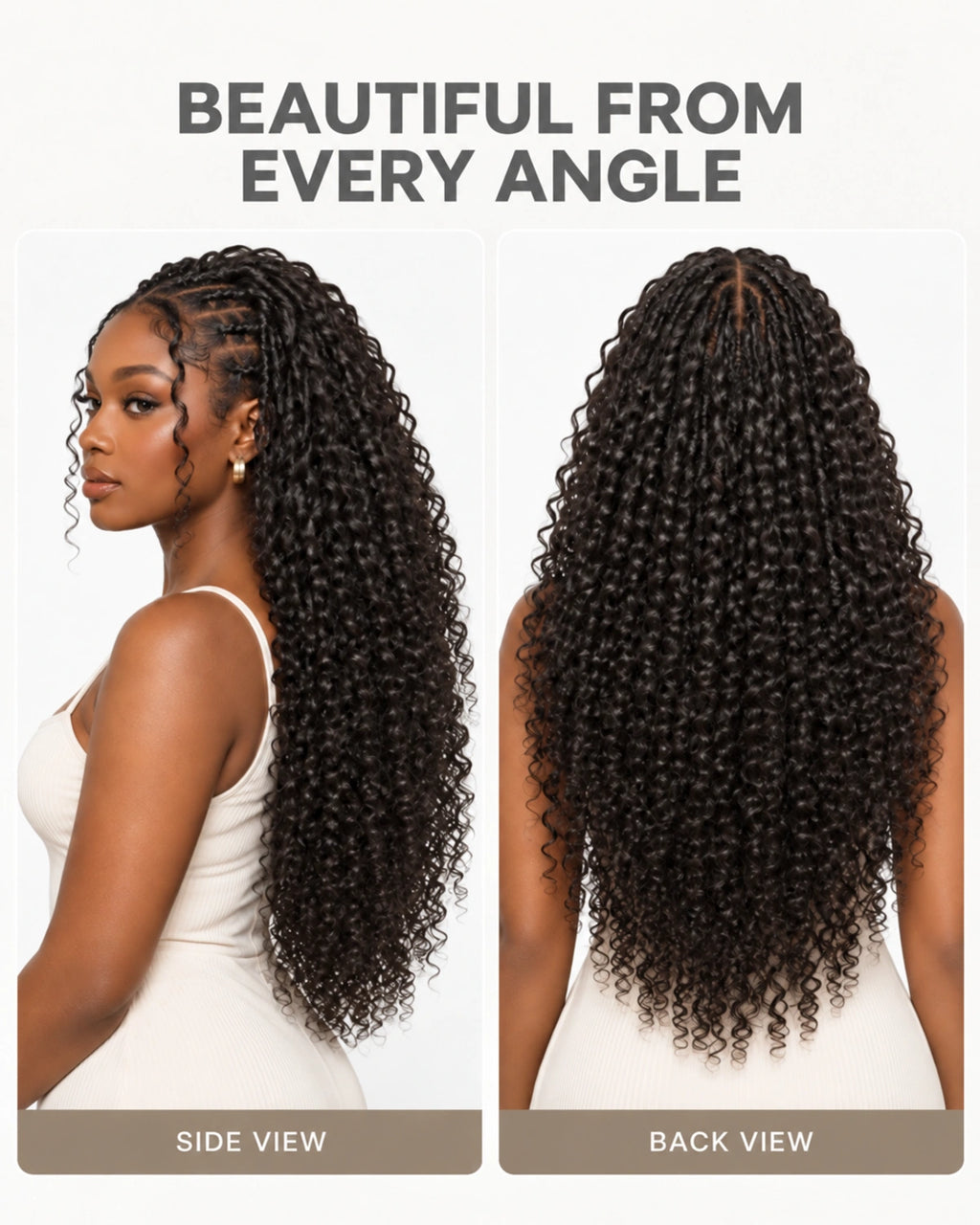 Water Wave Crochet Human Hair for Boho Braids with Miracle Knots – Soft Waves Time-Saving Install