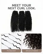 Water Wave Crochet Human Hair for Boho Braids with Miracle Knots – Soft Waves Time-Saving Install