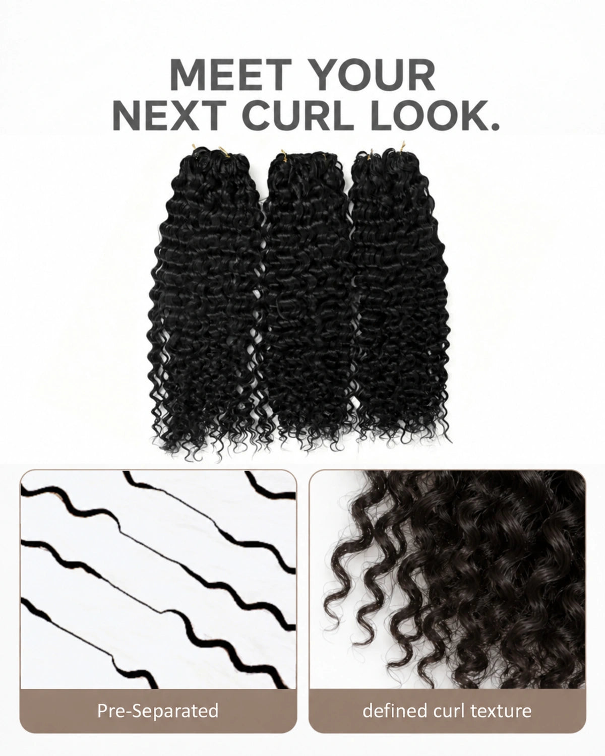Water Wave Crochet Human Hair for Boho Braids with Miracle Knots – Soft Waves Time-Saving Install